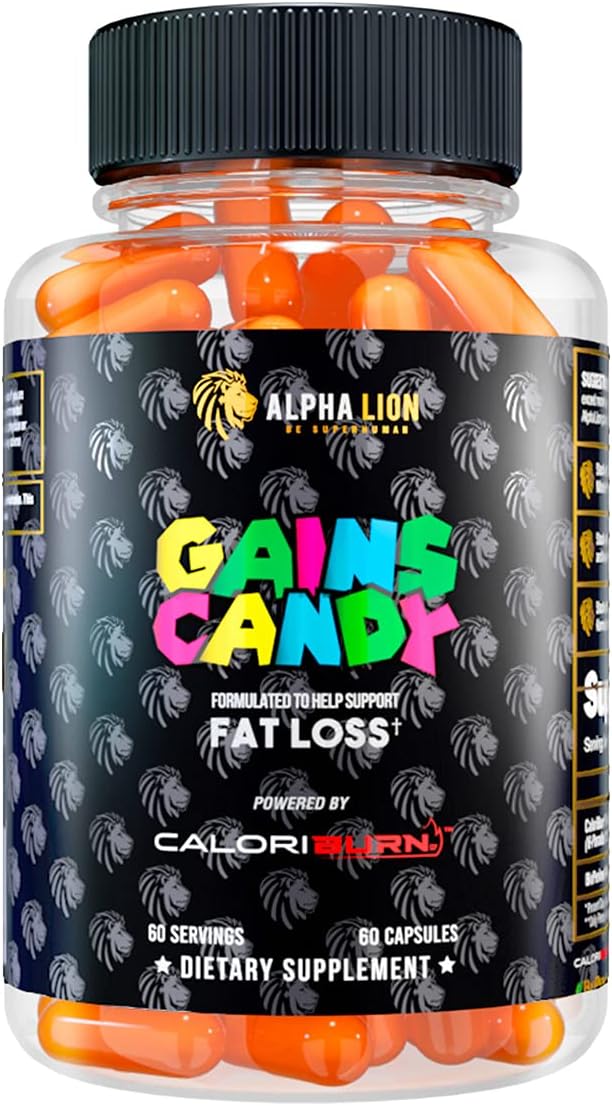 ALPHA LION Gains Candy Pills that Support Weight Loss Energy Supplements 100% Natural Extract Calorie Burning Regulates Healthy Metabolism 60 Capsules (Fat Loss - CaloriBurn®)