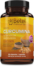 Betel Natural Premium Curcumin with Black Pepper Caps Curcumina - 90 Caps