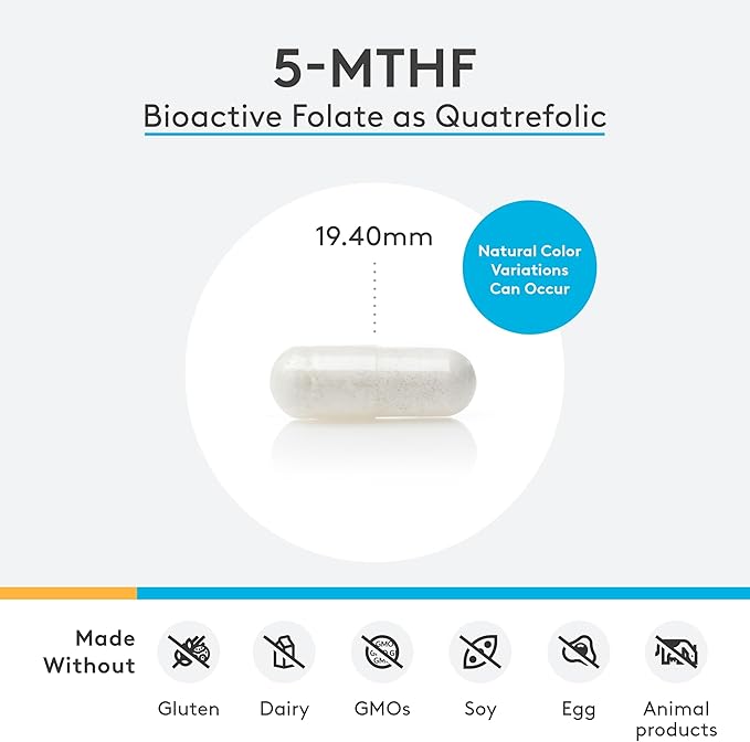 XYMOGEN 5-MTHF ES - Supports Cardiovascular Neurological &amp Prenatal Health - 17000 mcg of Bioactive Folate - Highly Absorbable - Vegan Gluten-Free &amp Non-GMO - 60 Capsules