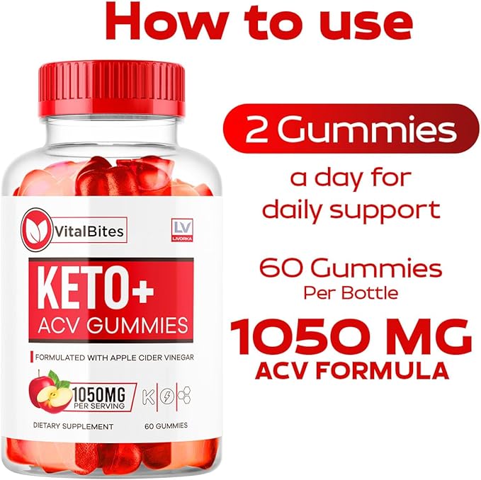 (5 Pack) VitalBites Keto VitalBites VitalBites Keto ACV Gummies VitalBites Gummies Keto Vital Bites Keto + ACV Gummies VitalBites ACV Gummies Advanced Formula Supplement 300 Gummies For 5 Months