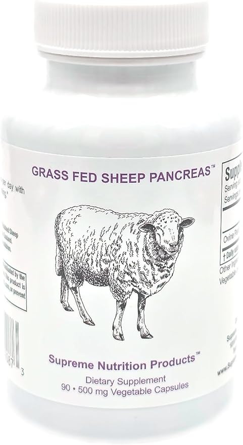 Supreme Nutrition Grass Fed Sheep Pancreas 90 Pure Ovine Pancreas Capsules