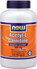 Now Foods Acetyl-L Carnitine 500 mg - 200 Vcaps 4 Pack