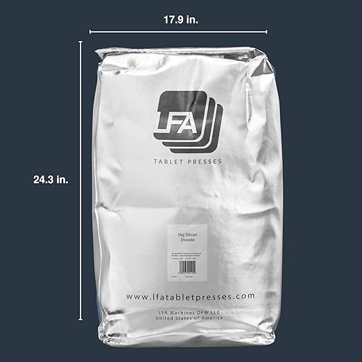 Silicon Dioxide - Anticaking Agent - 5 kg (11 lb) - Food Grade Silica Powder - Moisture-Absorbing Glidant for Tablet Press &amp Capsule Filler Pill Mix