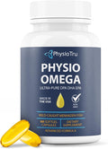 Physio Omega 2400mg Fish Oil with Omega 3 Fatty Acid Supplement - Vascular &amp Cognitive Supplements for Adults - Non-GMO Burpless Light Citrus Flavor Sustainably Sourced - 1 Pack 60 Softgels