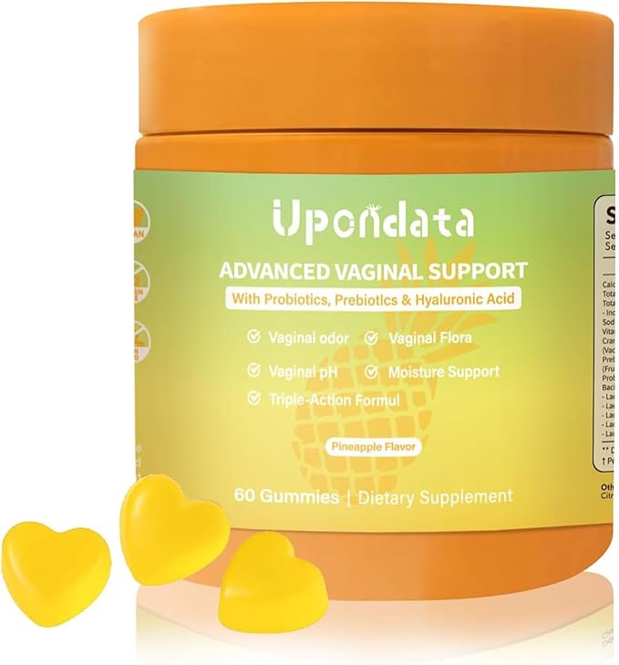 Flora+ GummiesAdvanced Vaginal Probiotic Gummies for Women's Ph Balance Vaginal SupportPromote Healthy Vaginal Odor &amp Flora Pineapple Flavored 60 Gummies