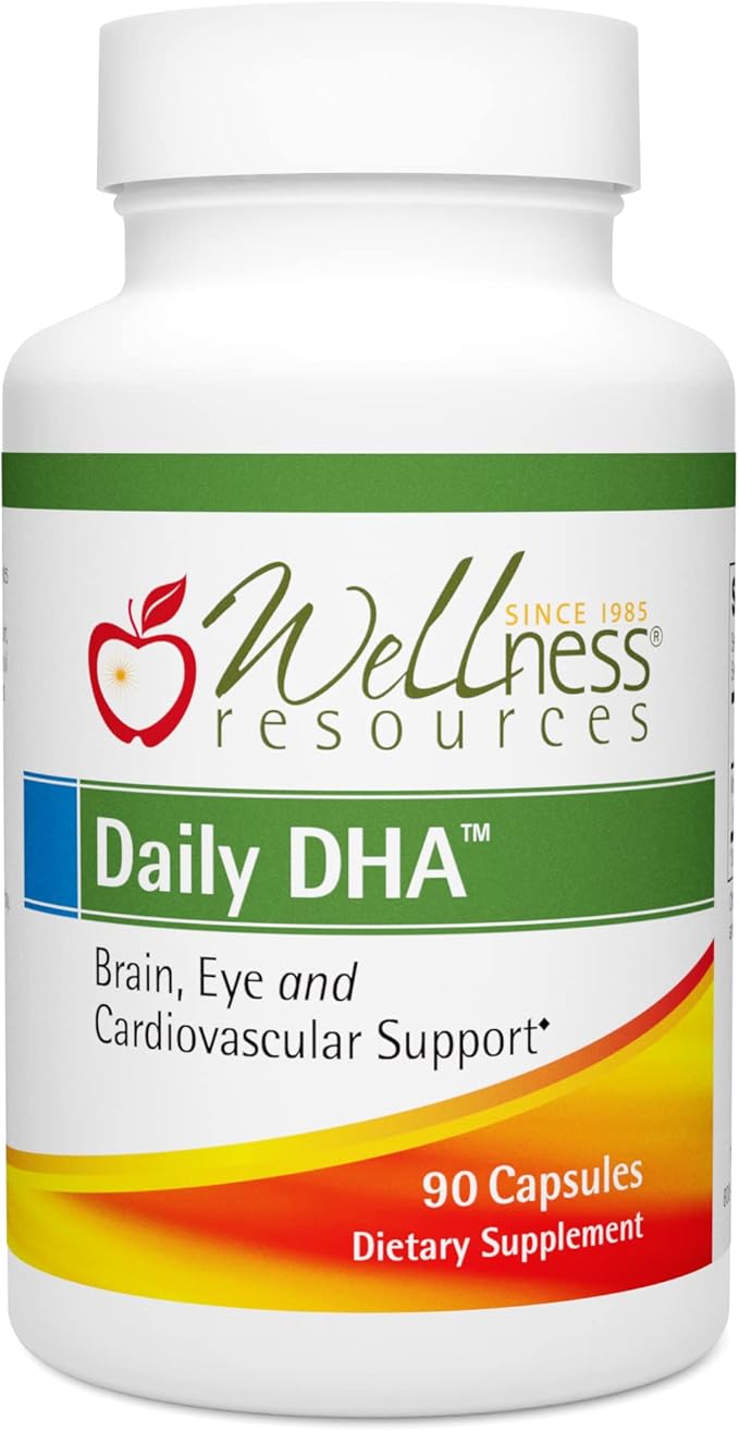 Wellness Resources Daily DHA - Highest Potency &amp Purity DHA Fish Oil in TG Form (90 Capsules)