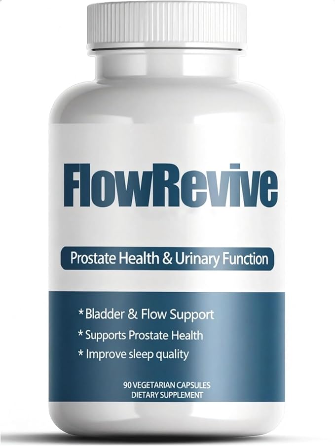 Flow Revive Prostate Support for Men - Saw Palmetto Beta-Sitosterol Pumpkin Seed Formula - 90 Capsules