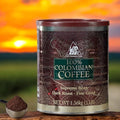 100% Colombian Ground Coffee – Kirklan Dark Roast Supremo Bean Fine Grind 3 lb Can – Kosher Certified
