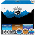 Roast Ridge Single Serve Coffee Pods for Keurig K-Cup Brewers Flavored Variety Pack Medium Roast 60 Count (20 each: Blueberry Cobbler Hazelnut French Vanilla)