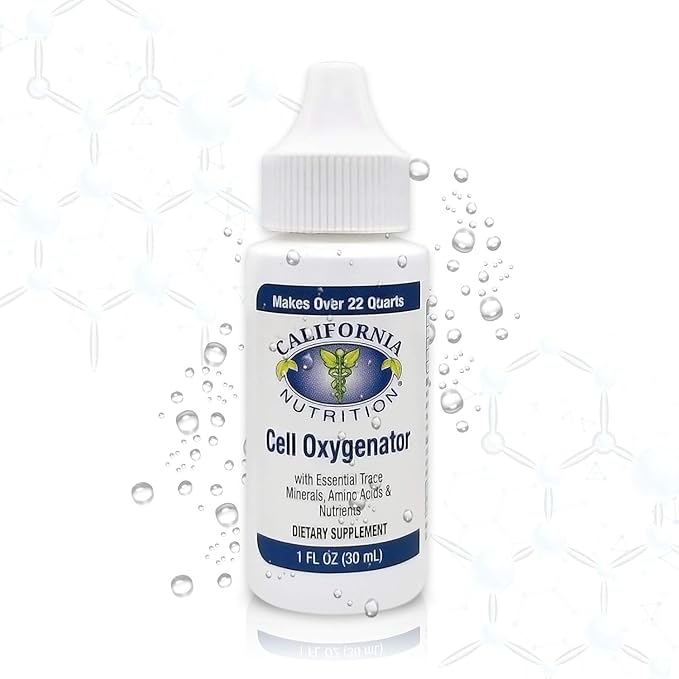Cell Oxygenator Oxygen Boost 1fl oz (30ml) Cell Food Oxygen Drops with Zinc Support Immune System Liquid Oxygen Dietary Supplement Trace Minerals &amp Amino Acids