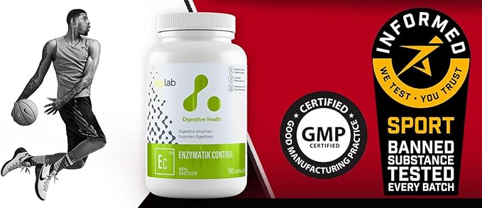 ATP LAB - Enzymatik Control 180 Capsules 90-Day Supply - Enhances Appetite and Supports Digestion - Contains Digestive Enzymes - Prevent Nausea and Increase Bile Flow