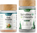 Snap Supplements Gut Health Lipase Supplement &amp Organic Spirulina Chlorella Bundle–Probiotic + Greens–Supports Digestion Detox Energy &amp Immune Health 50 + 120 Vegetarian Capsules (1 Month S