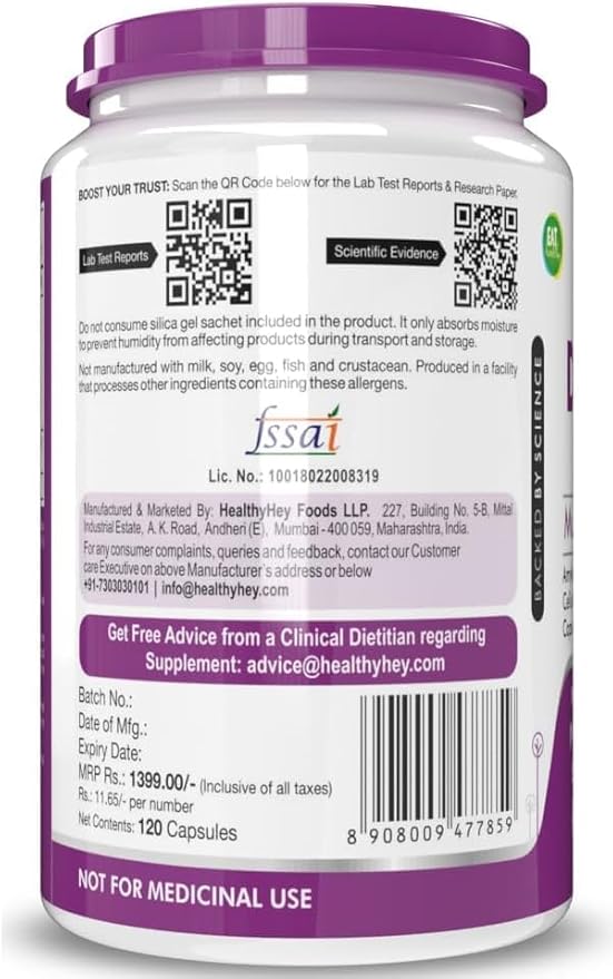 Digestive Enzymes Capsules - Amylase Lipase Protease Multi-Enzyme Complex Tablet -Pack of 120 Vegetable Capsules