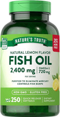 Nature's Truth Lemon Flavor Fish Oil 1200Mg 250 Count
