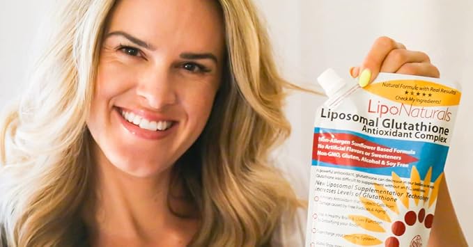 Lipo Naturals Liposomal Glutathione Complex Liquid (30 Doses) - Natural Formula Immunity + Liver Health + Anti-Aging Support with Vitamin C - Vegan China-Free (15oz / 443ml)