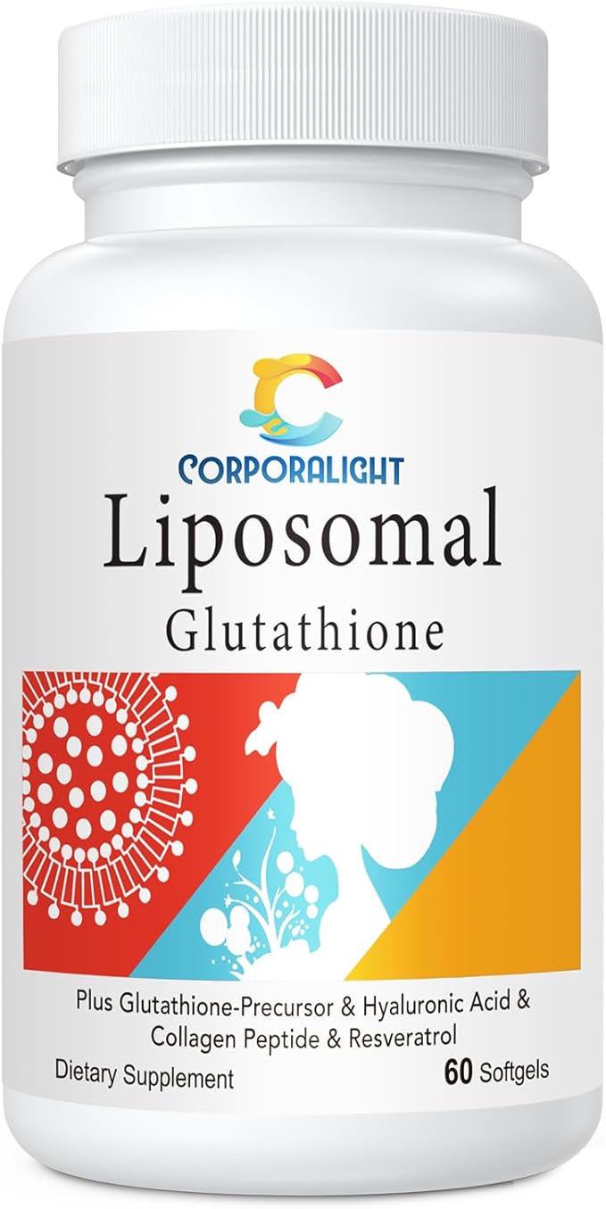 Liposomal Glutathione Softgels Enhanced Absorption - Liposomal Delivery Active Form L-Glutathione Cellular Immune Function &amp Liver Detox Rich in Antioxidant Formula Gluten Free 60 Softgels