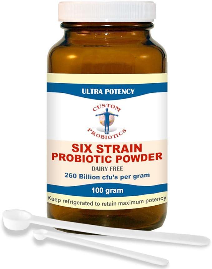 Custom Probiotics Six Strain Probiotic Powder (100 gram)
