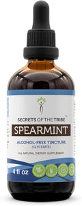 Secrets of the Tribe Spearmint Alcohol-Free Liquid Extract Spearmint (Mentha spicata) Dried Leaf Tincture Supplement (4 FL OZ)