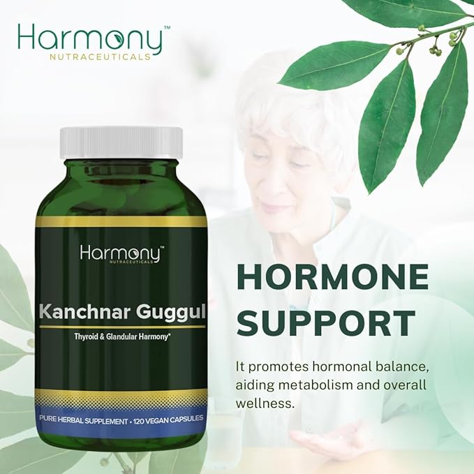 Kanchnar Guggul – Thyroid &amp Glandular Harmony – 120 Vegan Capsules – Harmony Nutraceuticals Guggul Resin