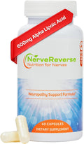 NerveReverse Neuropathy Support Formula-Alpha Lipoic Acid 600mgExtra Strength Benfotiamine B12 B9 B6 and D3 - Nerve Energy and Metabolism Support-Vegan-60 CapsulesOne Month