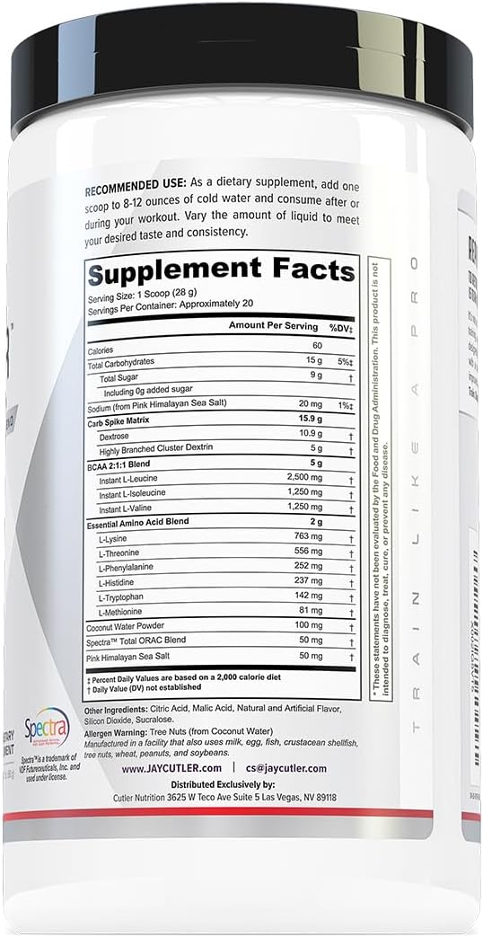 Repair Post Workout Recovery Drink: Fast Absorbing Carbohydrates (Waxy Maize + Cluster Dextrin) and BCAA/EAA for Advanced Muscle Recovery Sour Rainbow Candy 20 Servings