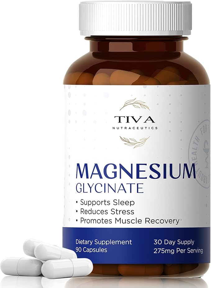 Creatine Monohydrate + Magnesium Glycinate Supplement | Muscle Strength Recovery &amp Sleep Support | Unflavored Powder + 90 Capsules | Vegan Non-GMO
