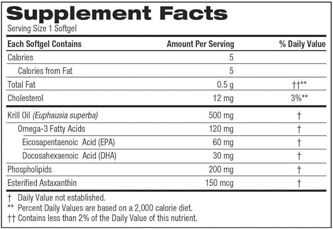 Kirkland Signature Krill Oil 500 mg. 160 Softgels