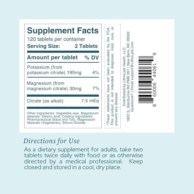CitraTabs® 7.5 mEq | Extended-Release Citrate Tablets | Kidney Health Protector | Science-Backed Support Beyond Cleanse Detox or Stone Dissolver Supplements | 120 Tablets