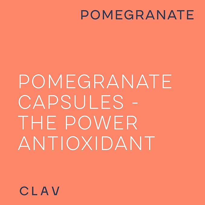 CLAV Pomegranate Extract - 1000mg Daily Dose - 40% Ellagic Acid - Vegan Pomegranate Supplement - Heart &amp Joint Support - 60 Capsules - Made in Germany