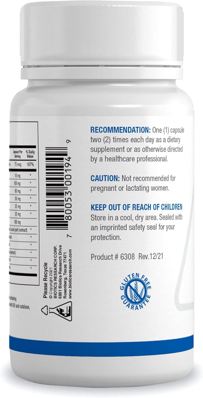 Biotics Research MCS-2 Metabolic Clearing Support Liver Health Potent Antioxidant Formula Milk Thistle Red Clover 90 Capsules