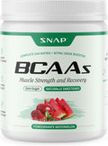 Snap Supplements BCAA Powder - 5g Vegan Branched Chain Amino Acids (2:1:1 Leucine Isoleucine Valine) + Essential Amino Acids with Nitric Oxide Booster 30 Servings Pomegranate Watermelon