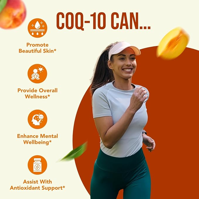 Coenzyme Q10 200mg CoQ10 Supplement -Once Daily CoQ10 200mg Powder Capsules for Heart Health Antioxidant &amp Energy Support -Non-GMO Quick Absorption Ubiquinone Q10 Coenzyme (Single)