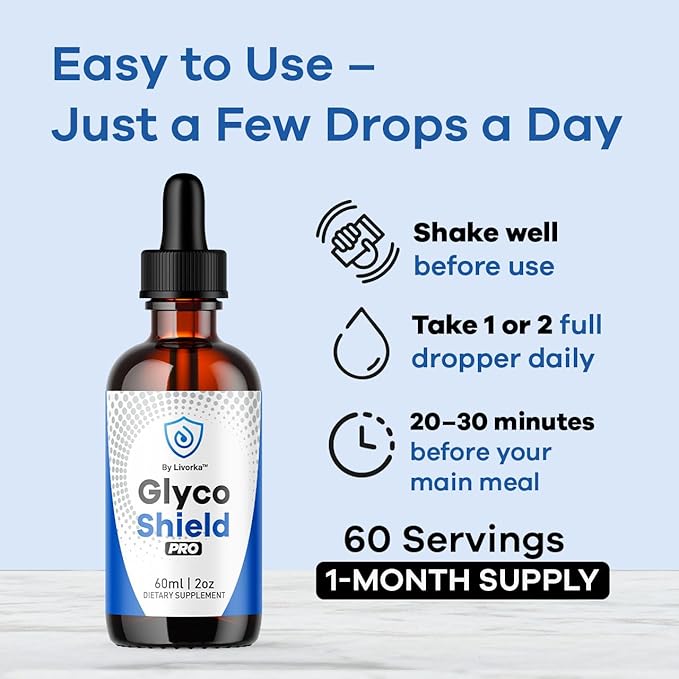 (3 Pack) Glyco Shield Drops - Official GlycoShield Pro Blood Formula Support Supplement Drops - Maximum Strength Original Natural to Overall Wellness and Support Health Reviews 3 Bottles for 3 Months