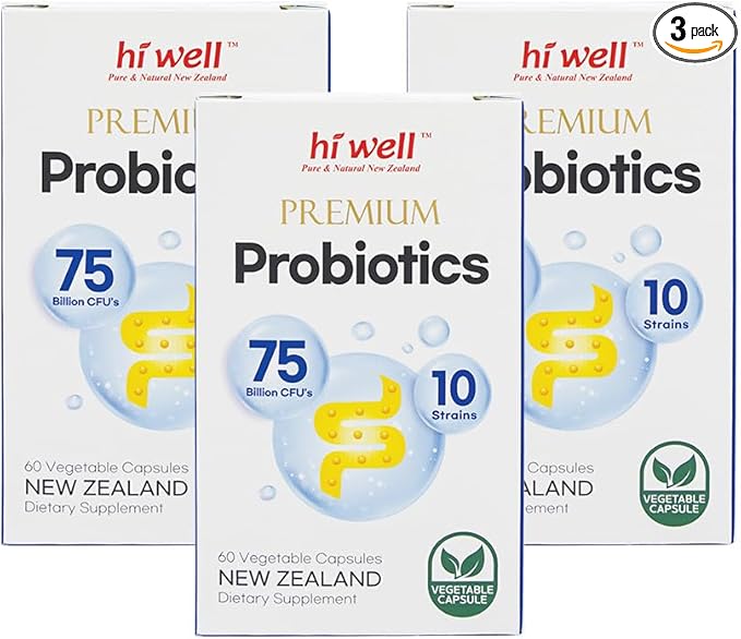 (Pack of 3) Hi Well Premium Probiotics 60Vegetarian Capsules