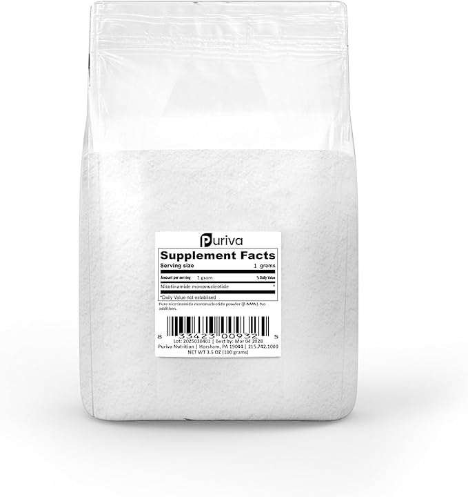 NMN Powder (Nicotinamide mononucleotide) NAD+ Precursor 100 Grams Includes Scoop