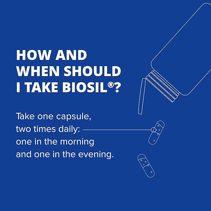 Biosil On Your Game - 60 Veggie Capsules Pack of 2 - with Patented ch-OSA Complex - Increase Collagen Production for Joint Pain Relief Flexibility &amp Range of Motion - GMO Free - 60-Day Supply