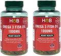 Holland and BarrettOmega 3 Fish Oil 1000mg 60 Capsules (Pack of 2 Total 120 Tablets)