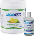 KALA HEALTH MSMPure Lemon Lime Flavored MSM Coarse Flakes 1lb and MSM Gel with Organic Aloe 8oz Bundle