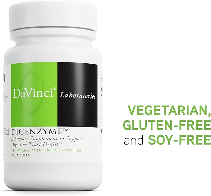 DAVINCI Laboratories - Digenzyme - A Dietary Supplement to Support Digestive Tract Health - Gluten-Free Soy-Free - 90 Vegetarian Capsules