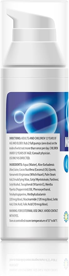 Vita Sciences Vitamin B12 Cream Methyl B-12 Methylcobalamin B12 1000 mcg Energy Health &amp Vibrant Skin Powerful Topical B12 Skin Cream - Helps with Eczema &amp Psoriasis.Energy Like B12 Patch