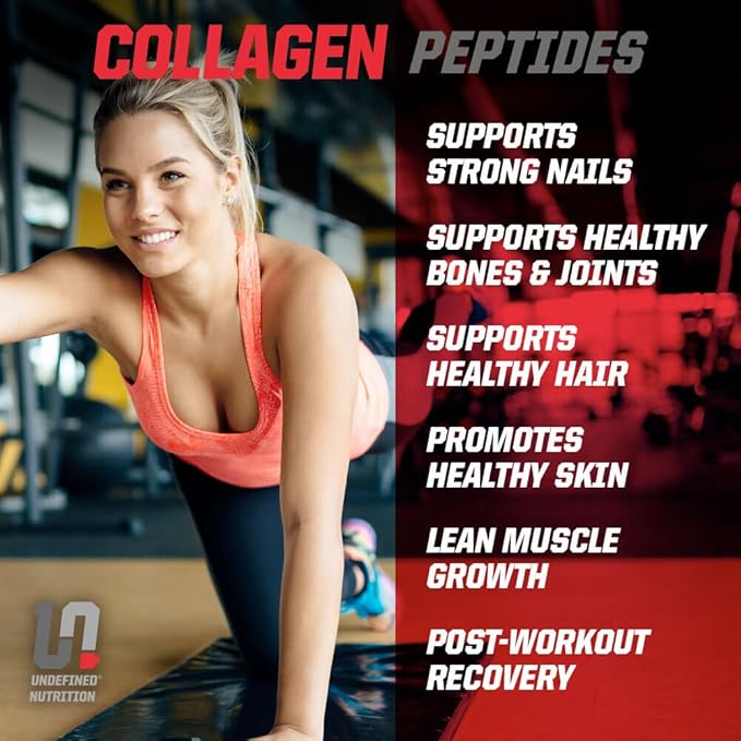 Undefined Nutrition Collagen Peptides by Brian Shaw (28 Servings) – 20g Collagen Peptides with Hyaluronic Acid - Promotes Muscle Hair Nail Skin Bone and Joint Health (1.25lbs Chocolate Truffle)