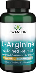 Swanson L-ARGININE Sustained Release AJI 1000Mg 90T