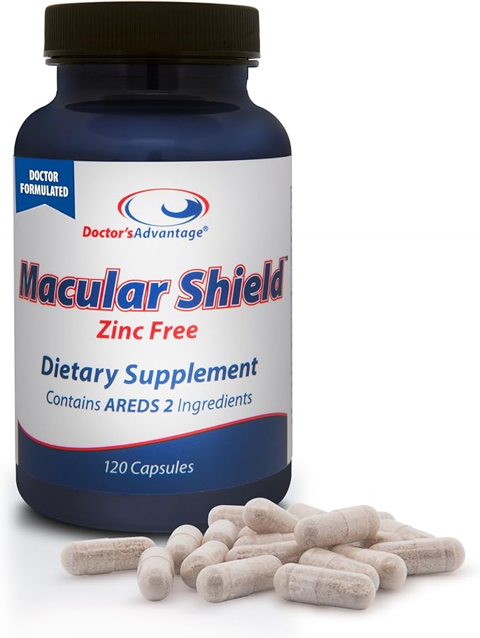 Doctor's Advantage Zinc-Free Eye Shield Vitamins - 120 Capsules 30-Day Supply - Lutein and Zeaxanthin Supplements with AREDS-2 Ingredients for Age-Related Eye Support