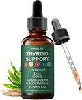 Kindled Thyroid Support Drops - Actora Liquid Drops Formula with Selenium Iodine Ashwagandha &amp Zinc for Energy &amp Metabolism Support Berry Flavor 4 fl oz