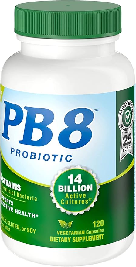 Nutrition Now PB8 Pro-Biotic Vegetarian Acidophilus - Pack of 3-120 Capsules Each