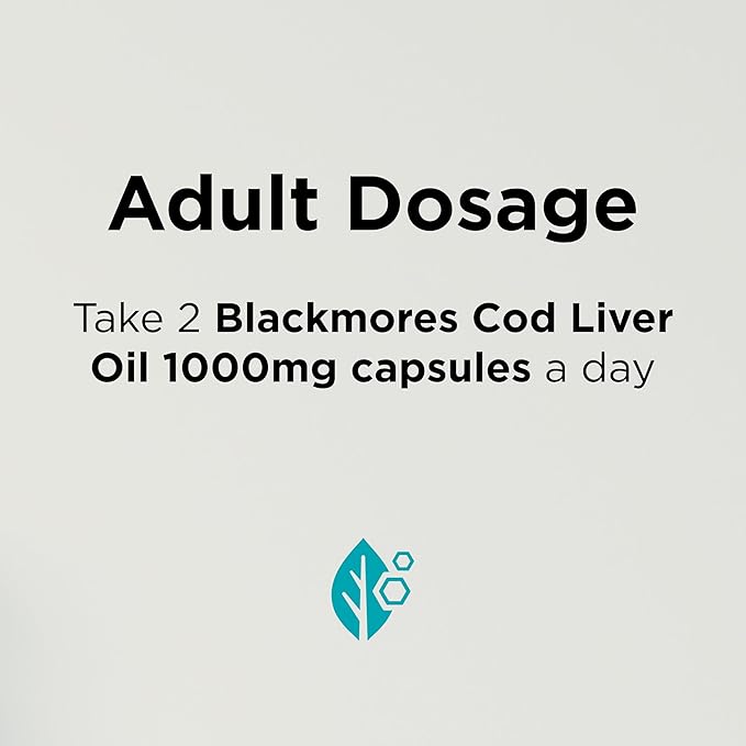Blackmores Cod Liver Oil 1000 mg 80 Capsules Vitamin A + Vitamin D + Omega-3 Made in Australia