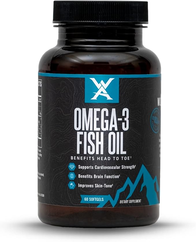 Wilderness Athlete - Omega 3 Fish Oil | Fatty Acid Supplements - 1800mg EPA DHA Omega 3 Supplement to Support Heart Health Brain Function and Skin Tone