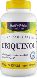 Healthy Origins Ubiquinol (Active Form of CoQ10) 200 mg - Kaneka Ubiquinol Supplements for Heart Health &amp Antioxidant Support - Gluten-Free &amp Non-GMO Supplement - 150 Softgels