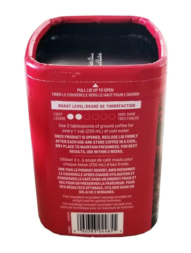 President's Choice The Great Canadian Maple Flavored Coffee 250g/8.75 oz. Box (Medium Light Roast Ground Maple 100% Arabica Imported from Canada)