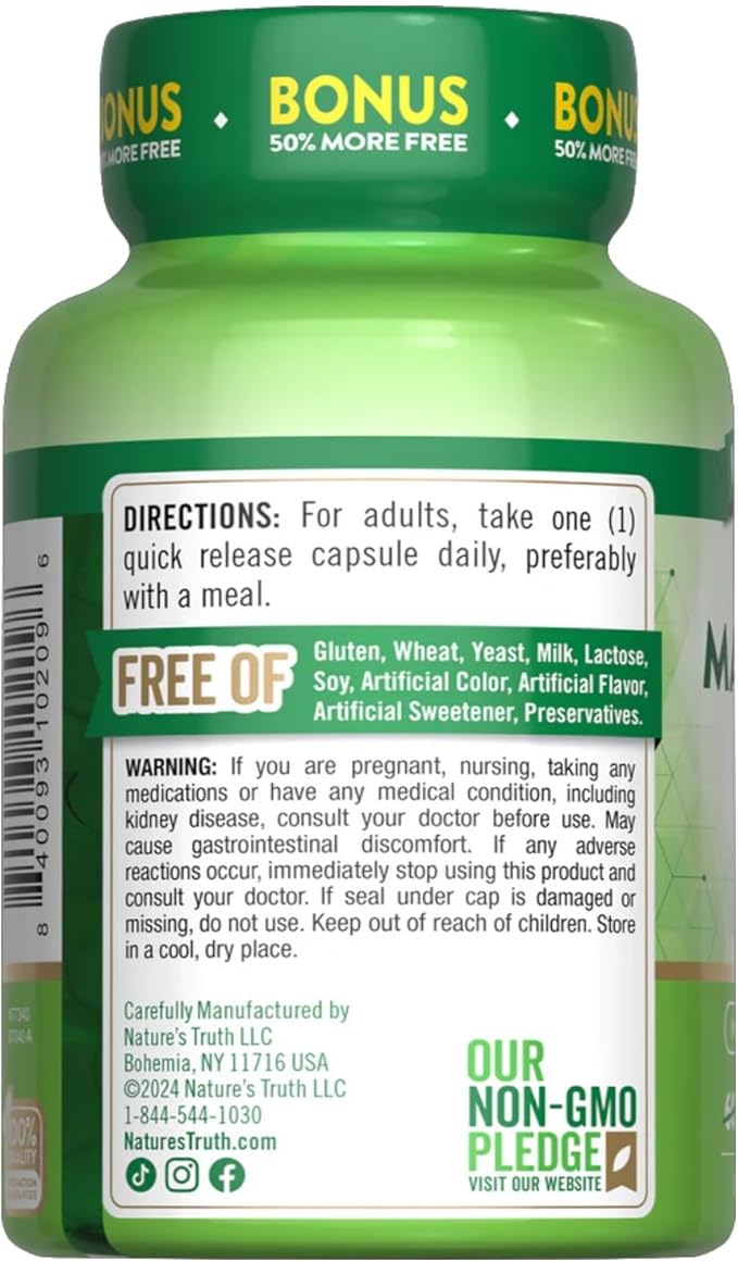 Nature's Truth Magnesium Oxide 500mg (Pack of 6)